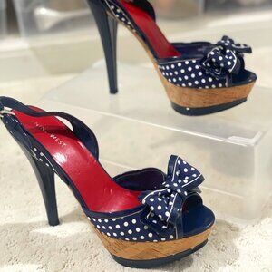 Nine West Polka Dot Heels Size 8.5
